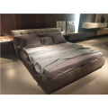 t luxury series high-end cloth solid wood bed